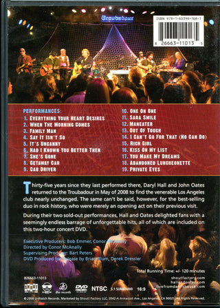 Daryl Hall & John Oates : Live At The Troubadour (DVD-V, NTSC)