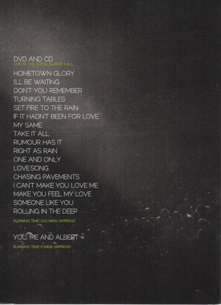 Adele (3) : Live At The Royal Albert Hall (CD, Album + DVD, NTSC)