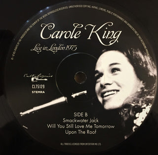 Carole King : Best Of Live In London 1975 (LP, Unofficial)