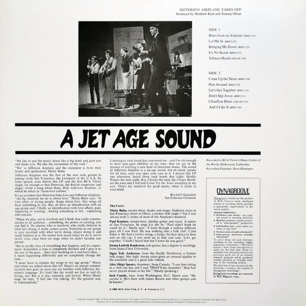 Jefferson Airplane : Takes Off (LP, Album, RE, 180)