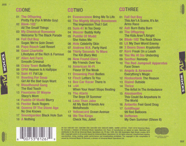 Various : MTV Rocks - Pop Punk Vs The World (3xCD, Comp)