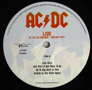 AC/DC : Live At The Old Waldorf - 3rd Sept 1977 (LP, Unofficial, 180)