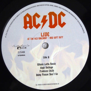 AC/DC : Live At The Old Waldorf - 3rd Sept 1977 (LP, Unofficial, 180)