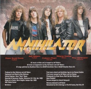 Annihilator (2) : Never, Neverland (CD, Album, RE, RM, RP, Arv)
