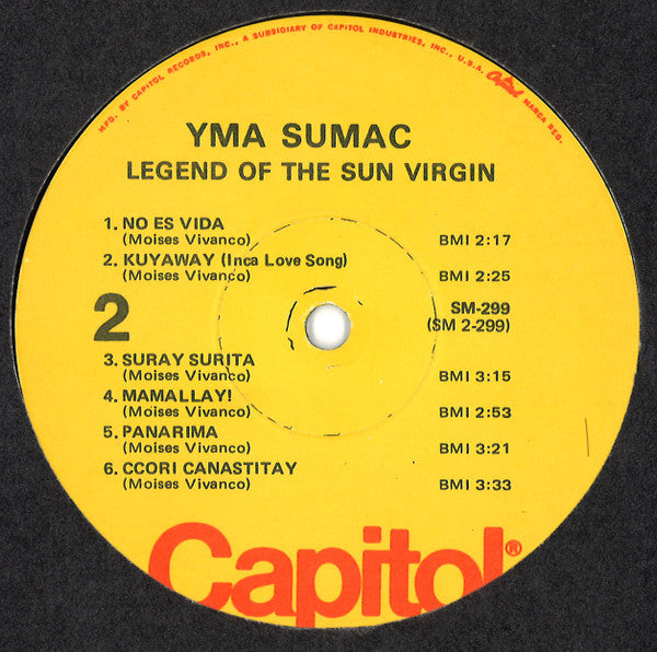 Yma Sumac : Legend Of The Sun Virgin (LP, Album, RE,  Wi)