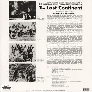 Angelo Francesco Lavagnino : The Lost Continent (LP)