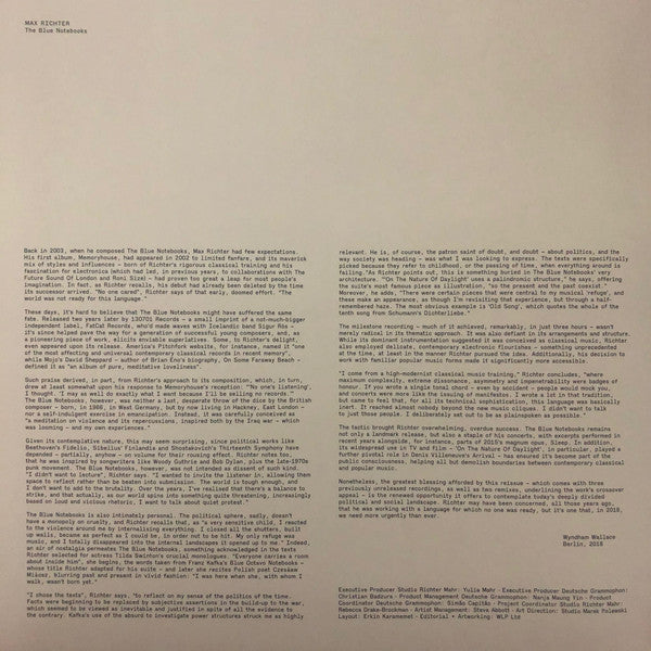 Max Richter : The Blue Notebooks (2xLP, Album, RE, S/Edition, 15 )
