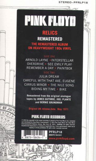 Pink Floyd : Relics (LP, Comp, RE, RM, 180)