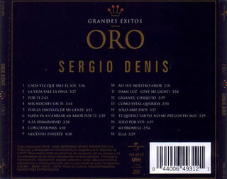 Sergio Denis : Oro - Grandes Éxitos (CD, Comp)