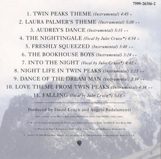 Angelo Badalamenti : Music From Twin Peaks (CD, Album, RE, Arv)