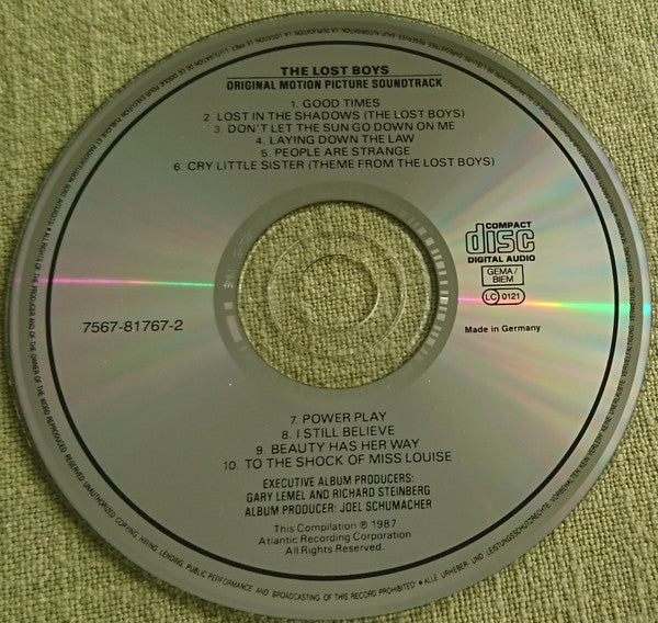 Various : The Lost Boys (Original Motion Picture Soundtrack) (CD, Album, RE)