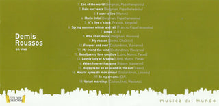 Demis Roussos : Grandes Éxitos En Vivo (CD, Comp)