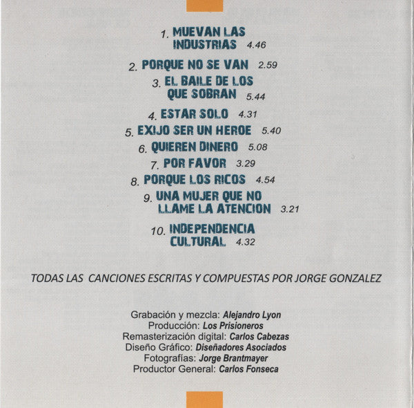 Los Prisioneros : Pateando Piedras (CD, Album, RE, RM)