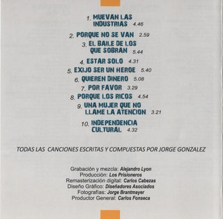 Los Prisioneros : Pateando Piedras (CD, Album, RE, RM)