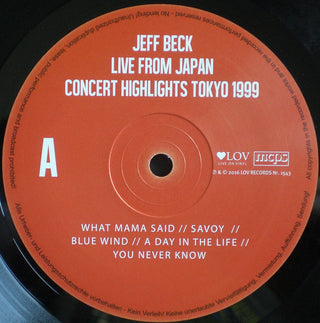 Jeff Beck : Live From Japan (LP, Unofficial)