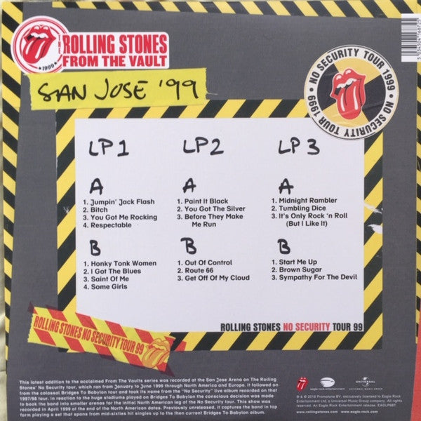The Rolling Stones : No Security. San Jose '99 (3xLP, Album, 180)