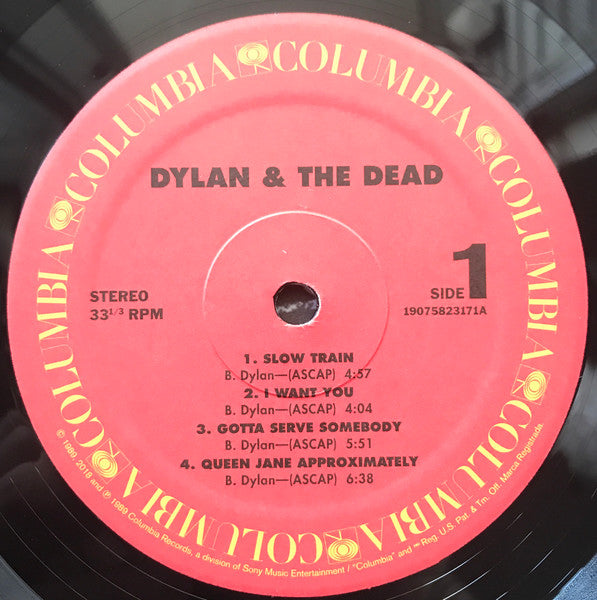 Bob Dylan & The Grateful Dead : Dylan & The Dead (LP, Album, RE)