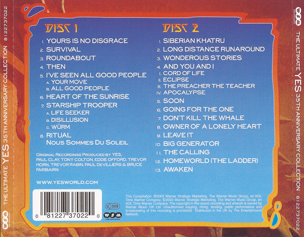 Yes : The Ultimate Yes: 35th Anniversary Collection (2xCD, Comp, SDC)