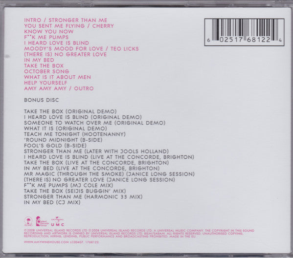 Amy Winehouse : Frank (CD, Album, RE + CD, Comp + Dlx, Jew)