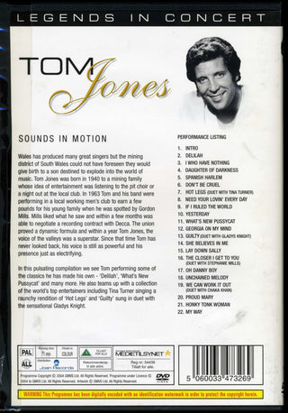 Tom Jones : Tom Jones - Sounds In Motion (DVD-V, Comp, PAL)