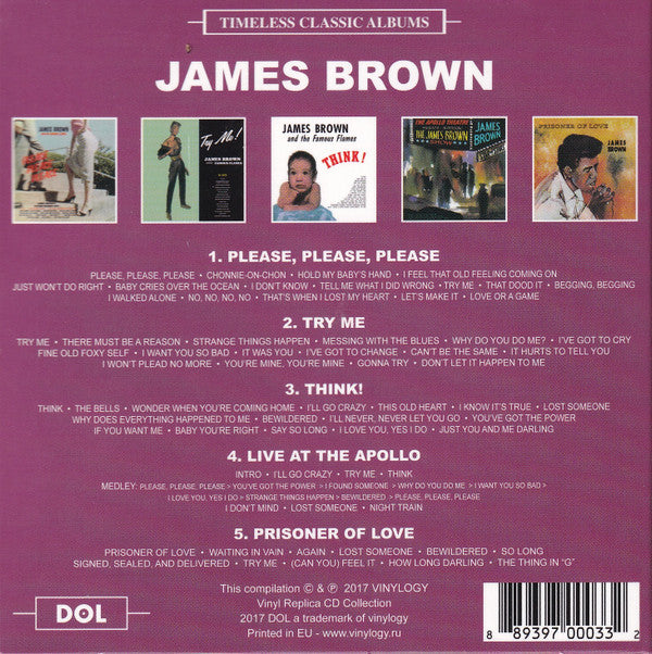 James Brown & The Famous Flames, James Brown : Timeless Classic Albums (5xCD, Album, RE + Box, Comp)