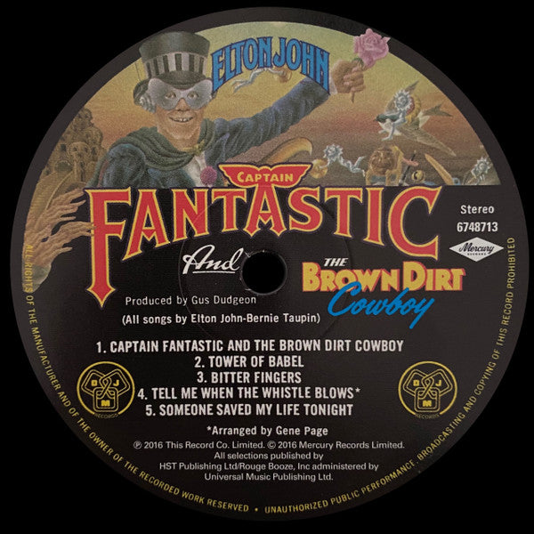 Elton John : Captain Fantastic And The Brown Dirt Cowboy (LP, Album, RE, RM, Gat)