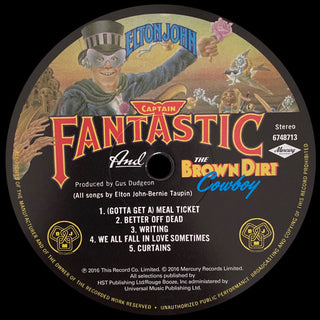 Elton John : Captain Fantastic And The Brown Dirt Cowboy (LP, Album, RE, RM, Gat)