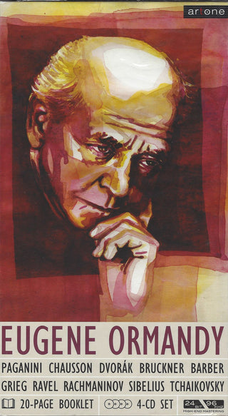 Eugene Ormandy / Niccolò Paganini, Ernest Chausson, Antonín Dvořák, Anton Bruckner, Samuel Barber, Edvard Grieg, Maurice Ravel, Sergei Rachmaninoff, Jean Sibelius, Pyotr Ilyich Tchaikovsky : Paganini Chausson Dvorák Bruckner Barber Grieg Ravel Rachmaninov Sibelius Tchaikovsky (4xCD, Comp, RM)