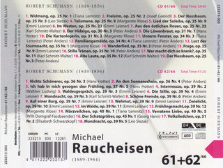 Michael Raucheisen, Robert Schumann : Michael Raucheisen 61+62/66 (2xCD, Comp)