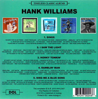 Hank Williams : Timeless Classic Albums (Box, Comp + CD, Comp, RE + CD, Comp, RE + CD, Comp)