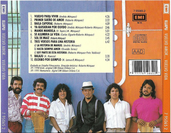 Illapu : Vuelvo Amor... Vuelvo Vida (CD, Album, RM)