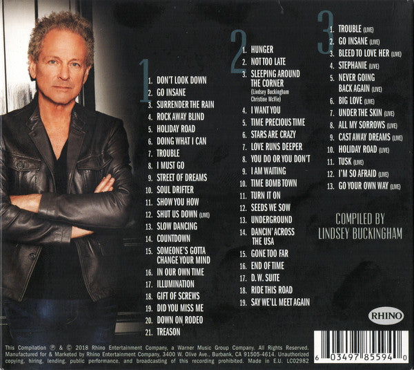 Lindsey Buckingham : Solo Anthology: The Best Of Lindsey Buckingham (3xCD, Comp, Dlx, RM)