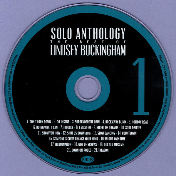 Lindsey Buckingham : Solo Anthology: The Best Of Lindsey Buckingham (3xCD, Comp, Dlx, RM)