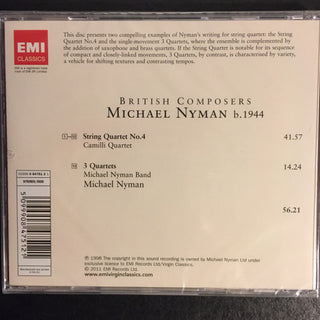 Michael Nyman - Camilli Quartet, The Michael Nyman Band : String Quartet No. 4 / 3 Quartets (CD, Album, RE)