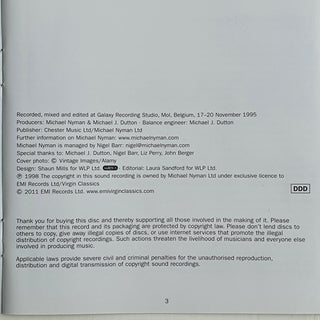 Michael Nyman - Camilli Quartet, The Michael Nyman Band : String Quartet No. 4 / 3 Quartets (CD, Album, RE)