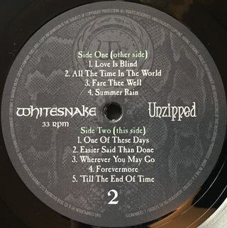 Whitesnake : Unzipped (LP, Album, S/Edition, 180 + LP, Album, Mixed, RM, )