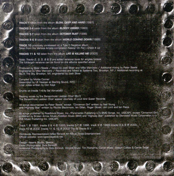 Type O Negative : The Best Of Type O Negative (CD, Comp, RP)