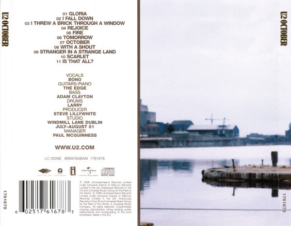 U2 : October (CD, Album, RE, RM, Jew)