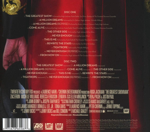 Various, Benj Pasek, Justin Paul (5) : The Greatest Showman: Sing-A-Long Edition (Original Motion Picture Soundtrack) (2xCD, Album, Dlx, Sin)