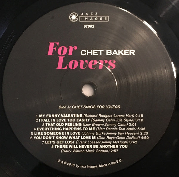 Chet Baker : For Lovers (LP, Comp, Mono)