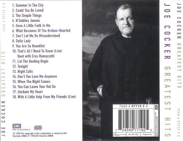 Joe Cocker : Greatest Hits (CD, Comp, RP)