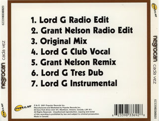 Negrocan : Cada Vez (CD, Single)