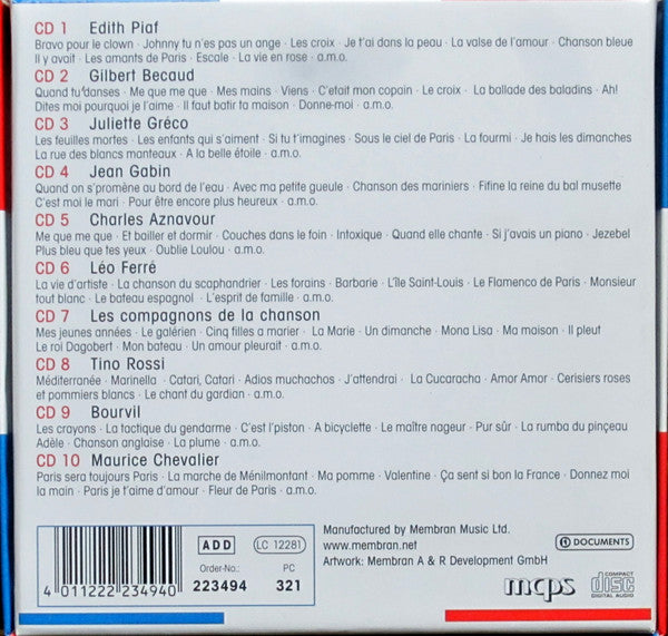 Various : Vive La Chanson  (10xCD, Comp)