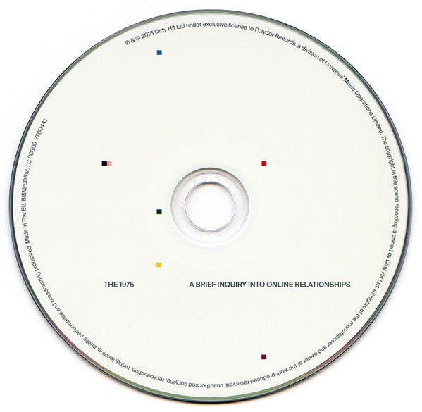The 1975 : A Brief Inquiry Into Online Relationships (CD, Album)