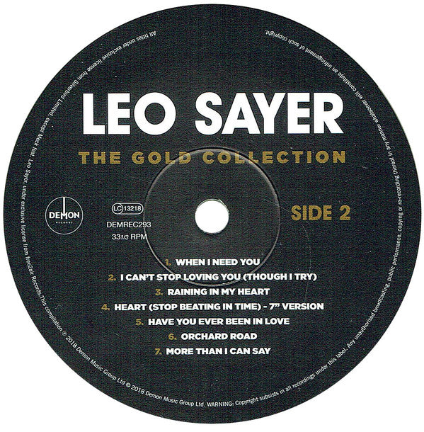 Leo Sayer : The Gold Collection (LP, Album, Comp, Gol)