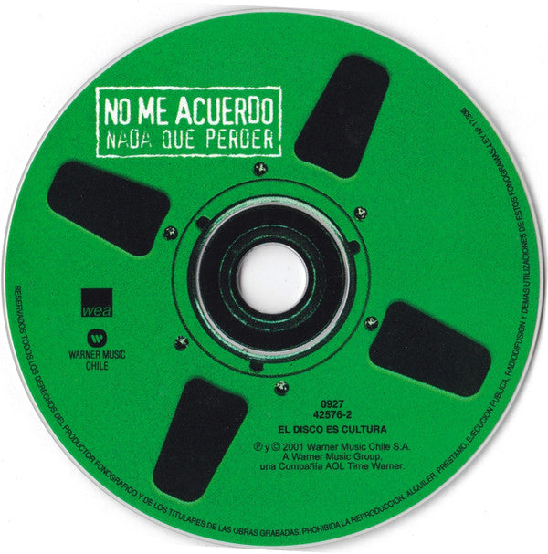 No Me Acuerdo : Nada Que Perder (CD, Album)