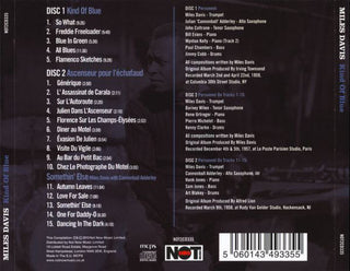 Miles Davis, Julian "Cannonball" Adderley*, Paul Chambers (3), Jimmy Cobb, John Coltrane, Bill Evans, Wynton Kelly : Kind Of Blue (2xCD, Comp)
