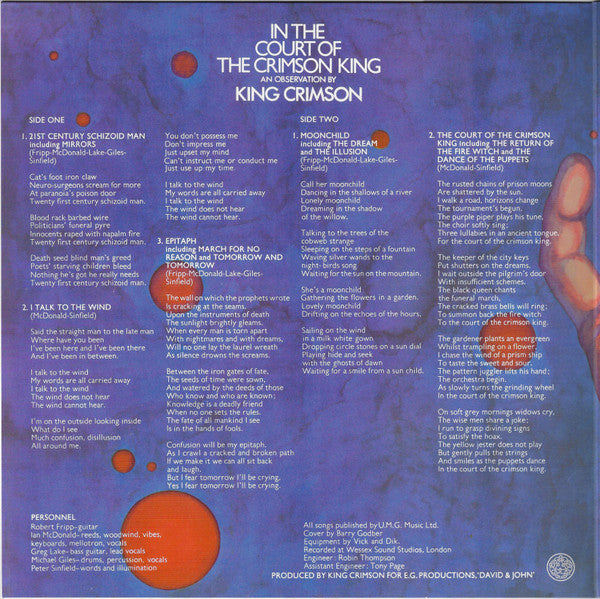 King Crimson : 1969-1972 (Box, Comp, Ltd + LP, Album, RE, RM, 200 + LP, Albu)