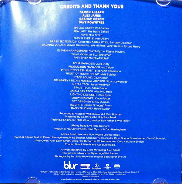 Blur : Parklive (2xCD, Album)