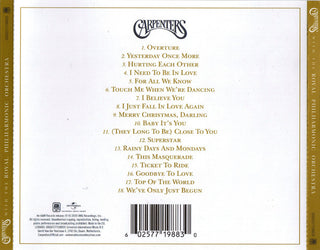 Carpenters With The Royal Philharmonic Orchestra : Carpenters With The Royal Philharmonic Orchestra (CD, Album)